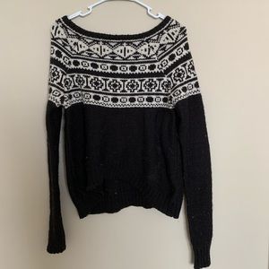 Black and White Designed Sweater